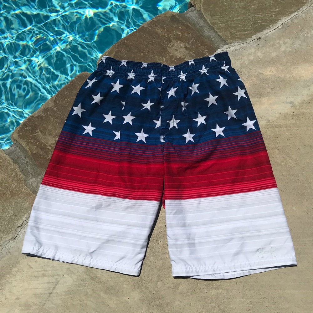 Under Armour Stars & Stripes Boys Swim Trunks